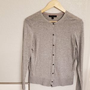 Grey banana republic button up cardigan sweater
